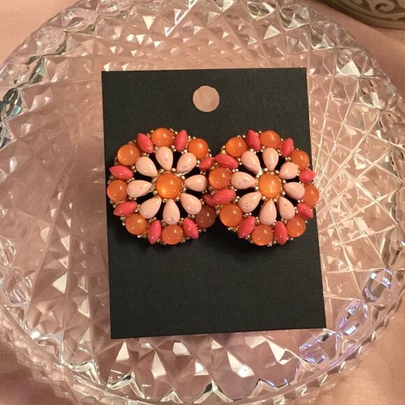 $8 ea. or 3/15. Orange and Peach Pierced Earrings - Picture 6 of 6